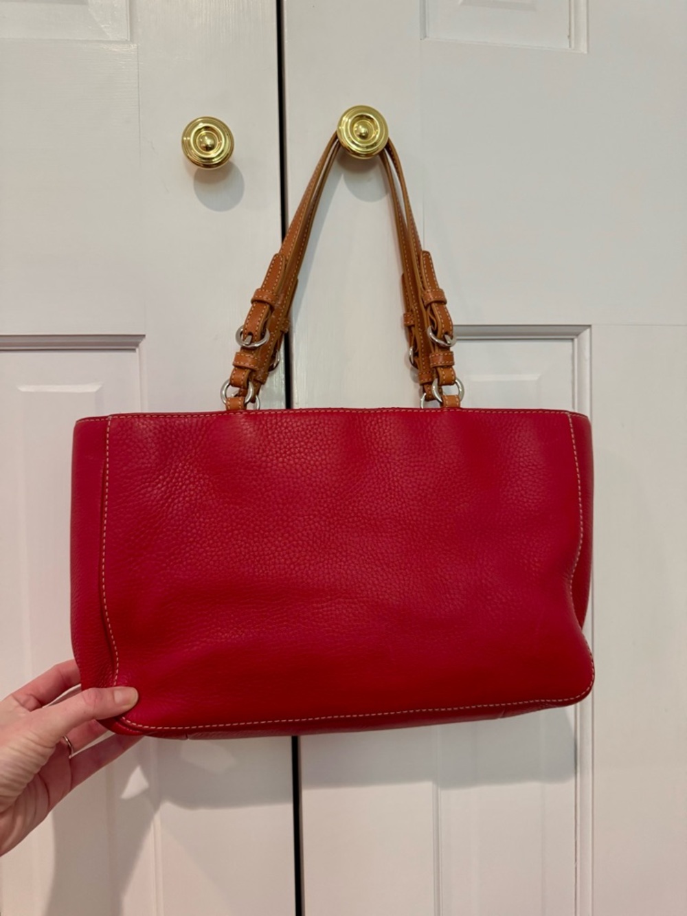 Vintage COACH Chelsea hobo shoulder bag - pebbled leather - red - Picture 4 of 6